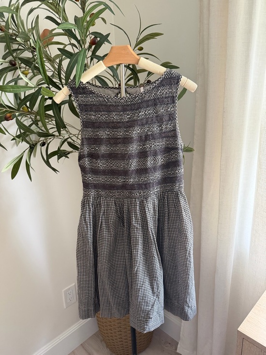 Free People Dresses & Skirts - Free People Gingham Lace Sleeveless Dress Fit Flare Size 8